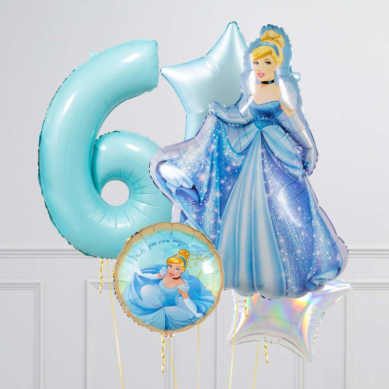 Cinderella Princess Birthday Inflated Birthday Crazy Balloon Bunch