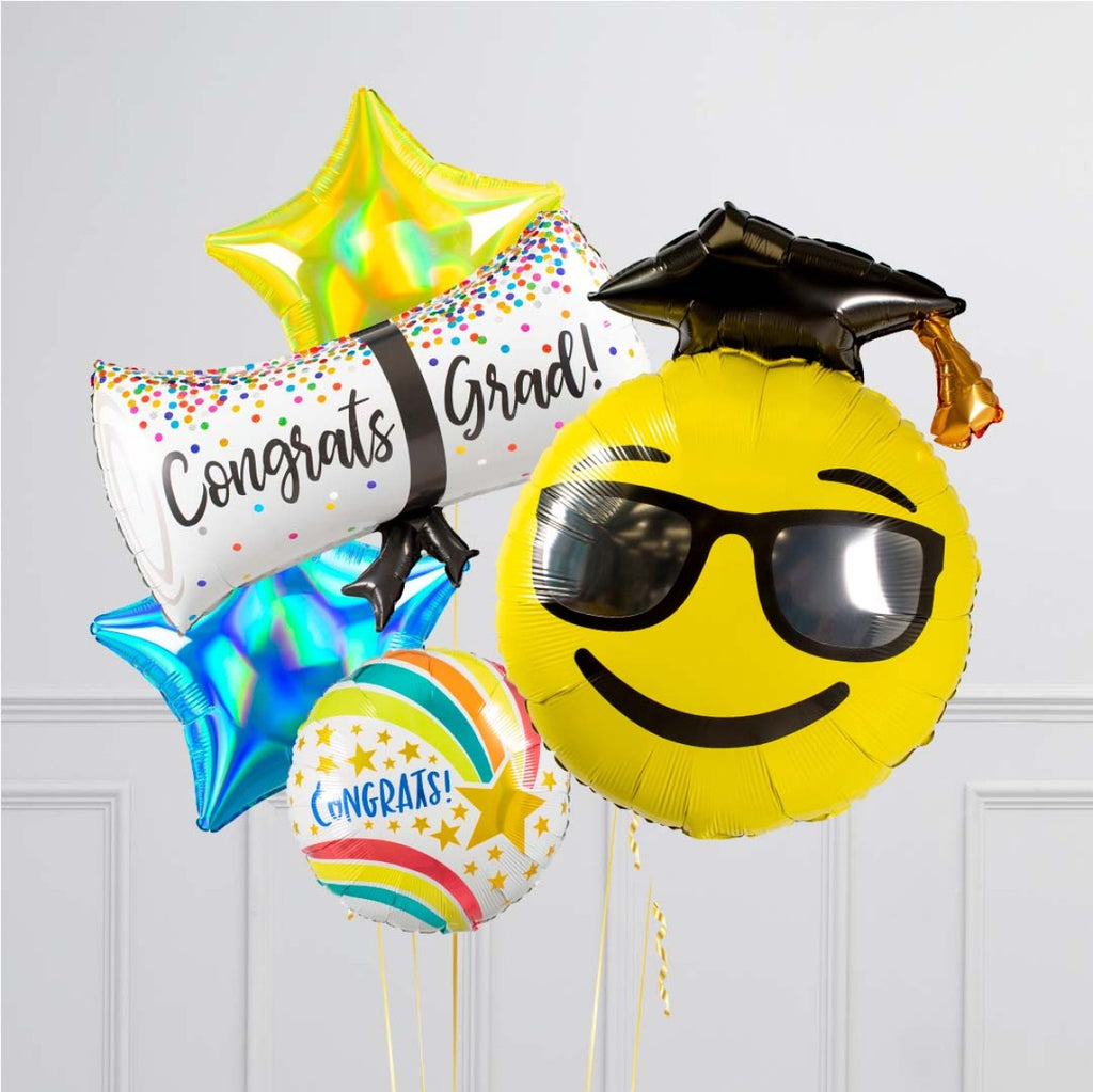 Congrats Grad Neon Inflated Balloon Bunch – Joballoons.ie