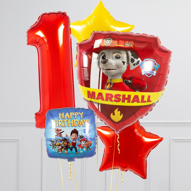 Marshall Paw Patrol Inflated Birthday Crazy Balloon Bunch