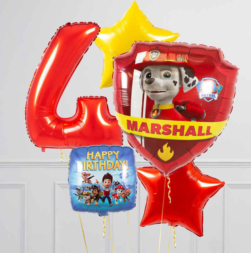 Marshall Paw Patrol Inflated Birthday Crazy Balloon Bunch