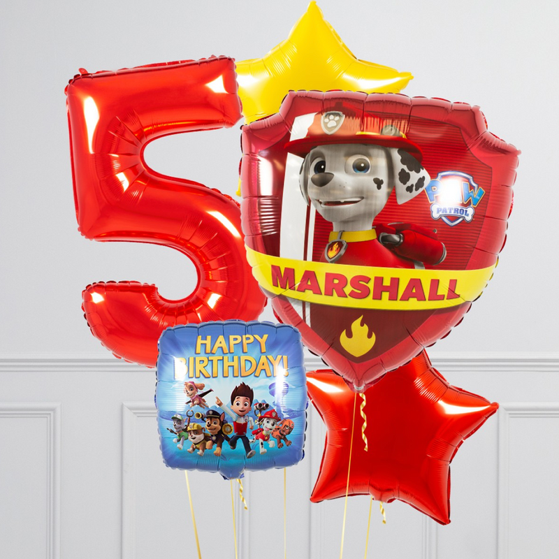 Marshall Paw Patrol Inflated Birthday Crazy Balloon Bunch