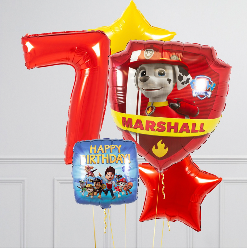 Marshall Paw Patrol Inflated Birthday Crazy Balloon Bunch