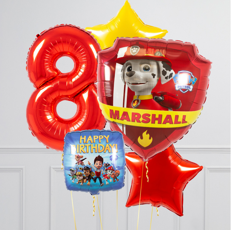 Marshall Paw Patrol Inflated Birthday Crazy Balloon Bunch