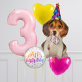 Cute Party Dog Inflated Birthday Crazy Balloon Bunch