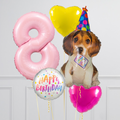 Cute Party Dog Inflated Birthday Crazy Balloon Bunch