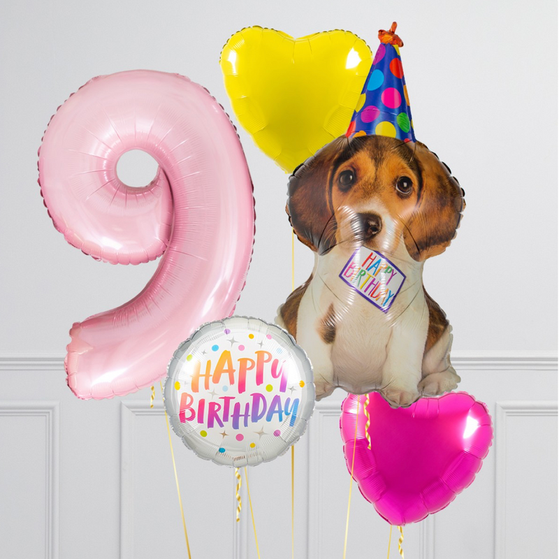 Cute Party Dog Inflated Birthday Crazy Balloon Bunch