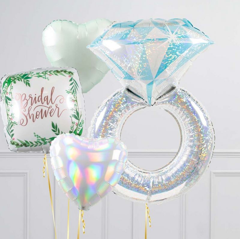 Bridal Shower Iridescent Mint Balloon Package