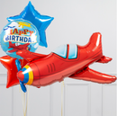 Red Aeroplane Inflated Balloon Bouquet