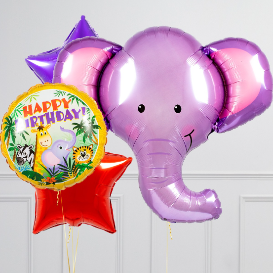 Cute Elephant Inflated Balloon Bouquet