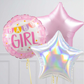 Pink Baby Girl Foil Balloon Bouquet