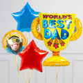 Best Dad Birthday Trophy Inflated Balloon Package