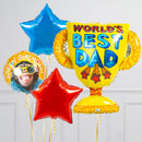 Best Dad Birthday Trophy Inflated Balloon Package