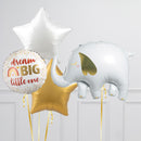 Happy Birthday White Elephant Inflated Balloon Package