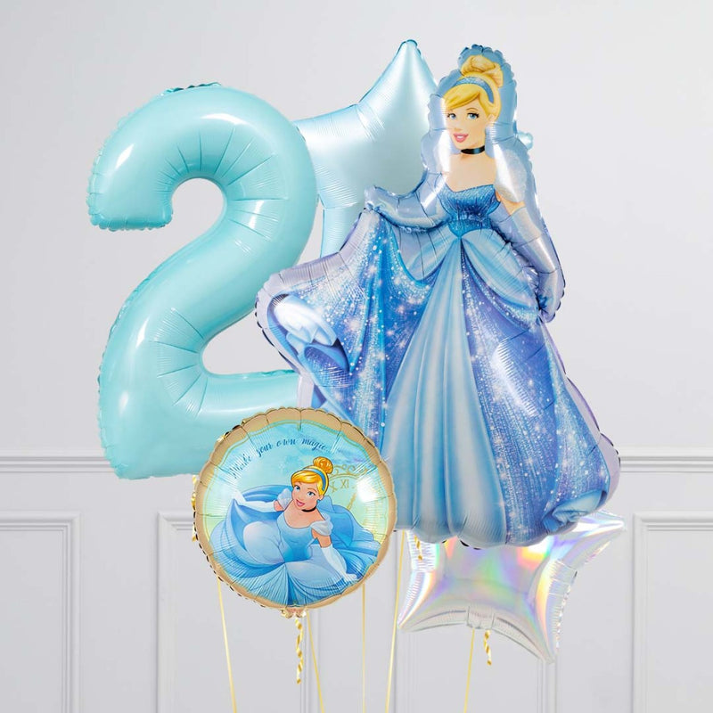 Cinderella Princess Birthday Inflated Birthday Crazy Balloon Bunch