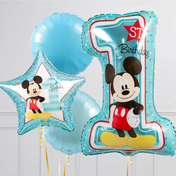 Mickey Mouse 1st Birthday Inflated Balloon Package