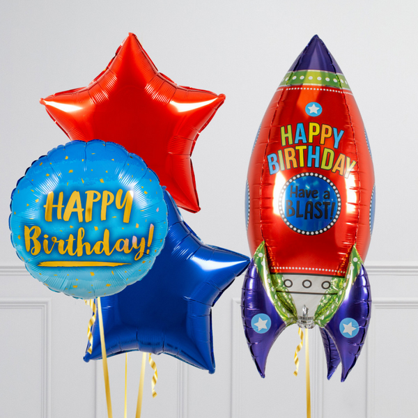 Birthday Blast Space Rocket Balloon Package