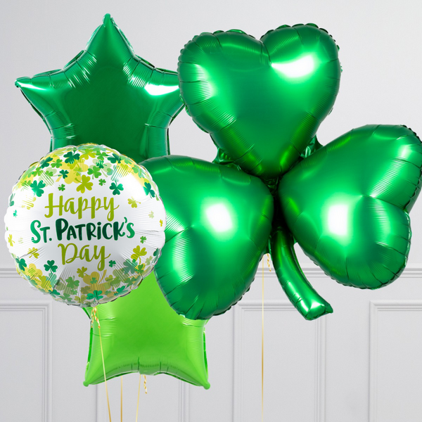 Happy St Patrick's Day Inflated Foil Balloon Bunch