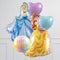 Princess Belle & Cinderella Birthday Inflated Crazy Balloon Bunch